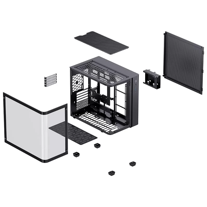 Jonsbo TK-3 Black One-piece Curved Glass Mid-Tower Case - Support BTF MB, Dual 360 AIO 17 Jonsbo TK-3 Black One-piece Curved Glass Mid-Tower Case - Support BTF MB, Dual 360 AIO - Ảnh 17