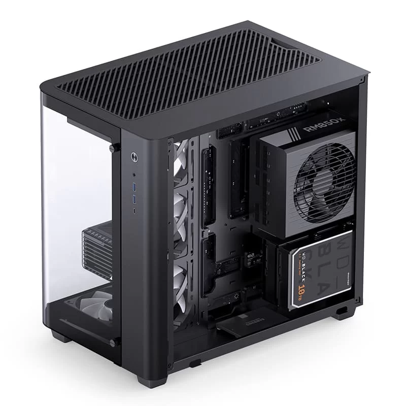 Jonsbo TK-3 Black One-piece Curved Glass Mid-Tower Case - Support BTF MB, Dual 360 AIO 20 Jonsbo TK-3 Black One-piece Curved Glass Mid-Tower Case - Support BTF MB, Dual 360 AIO - Ảnh 20