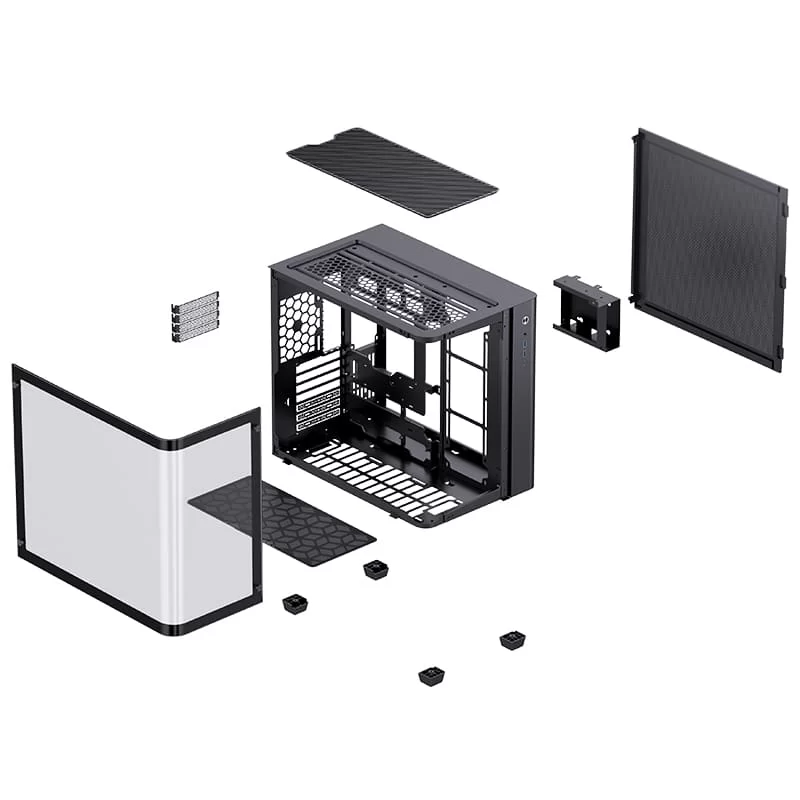 Jonsbo TK-3 Black One-piece Curved Glass Mid-Tower Case - Support BTF MB, Dual 360 AIO 21 Jonsbo TK-3 Black One-piece Curved Glass Mid-Tower Case - Support BTF MB, Dual 360 AIO - Ảnh 21
