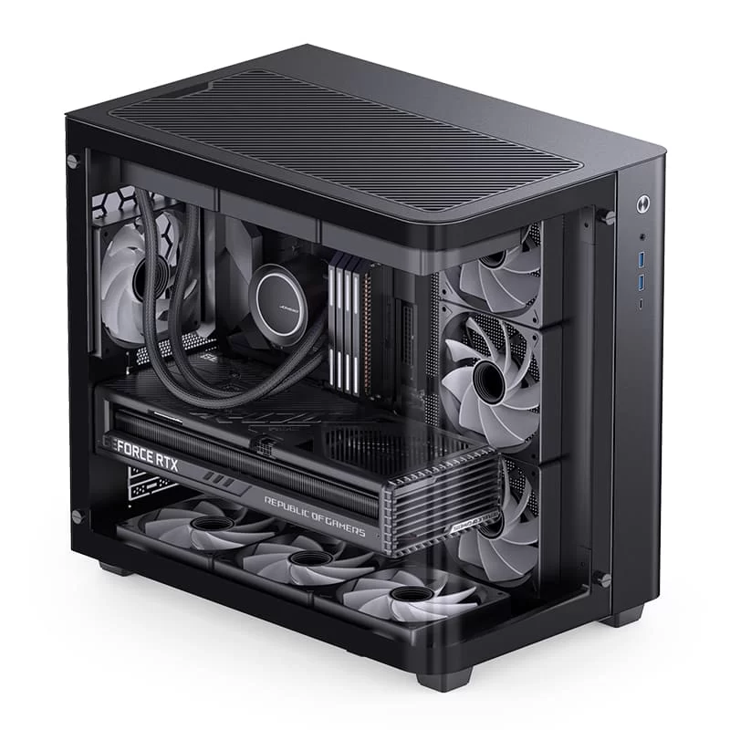 Jonsbo TK-3 Black One-piece Curved Glass Mid-Tower Case - Support BTF MB, Dual 360 AIO 22 Jonsbo TK-3 Black One-piece Curved Glass Mid-Tower Case - Support BTF MB, Dual 360 AIO - Ảnh 22