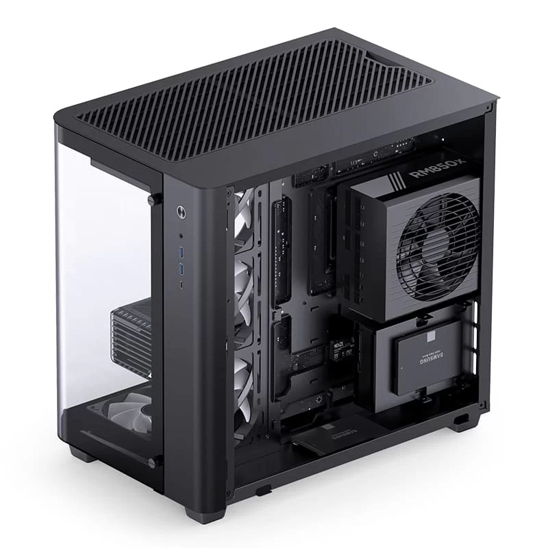 Jonsbo TK-3 Black One-piece Curved Glass Mid-Tower Case - Support BTF MB, Dual 360 AIO 24 Jonsbo TK-3 Black One-piece Curved Glass Mid-Tower Case - Support BTF MB, Dual 360 AIO - Ảnh 24