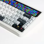 ANGRY MIAO AM 65 RGB Keyboard - Base Kit - Cloud White - 65%, Leaf Spring Mounting, 3 modes, 10000mAh battery, DIY LED Screen 17 4