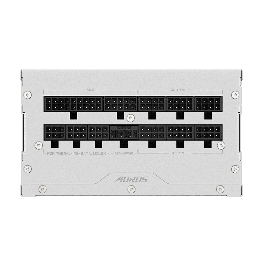 GIGABYTE AORUS ELITE P1000W ICE PSU - ice white color, 1000W, 80 plus Platinum, Modular PCIe 5.0 6 GIGABYTE AORUS ELITE P1000W ICE PSU - ice white color, 1000W, 80 plus Platinum, Modular PCIe 5.0 - Ảnh 6