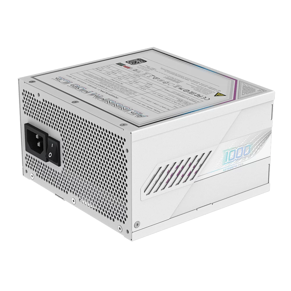 GIGABYTE AORUS ELITE P1000W ICE PSU - ice white color, 1000W, 80 plus Platinum, Modular PCIe 5.0 3 GIGABYTE AORUS ELITE P1000W ICE PSU - ice white color, 1000W, 80 plus Platinum, Modular PCIe 5.0 - Ảnh 3
