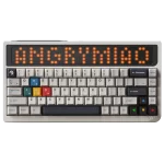 ANGRY MIAO AM 65 RGB Keyboard - Base Kit - Cloud White - 65%, Leaf Spring Mounting, 3 modes, 10000mAh battery, DIY LED Screen