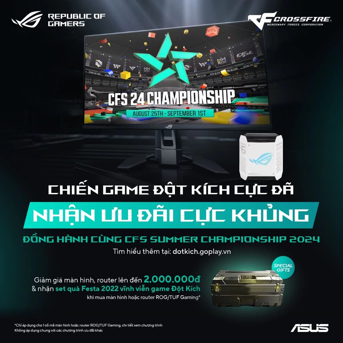 Chien game Dot Kich nhan qua cuc khung 1x1 100