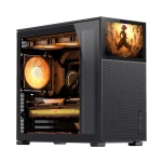 Jonsbo D41 MESH SCREEN Black ATX Mid Tower Case - Sub HD-LCD Display,Support GPU RTX 4090 + 360 AIO + ATX Power
