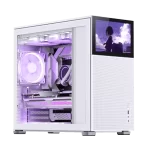 Jonsbo D41 MESH SCREEN White ATX Mid Tower Case - Sub HD-LCD Display,Support GPU RTX 4090 + 360 AIO + ATX Power