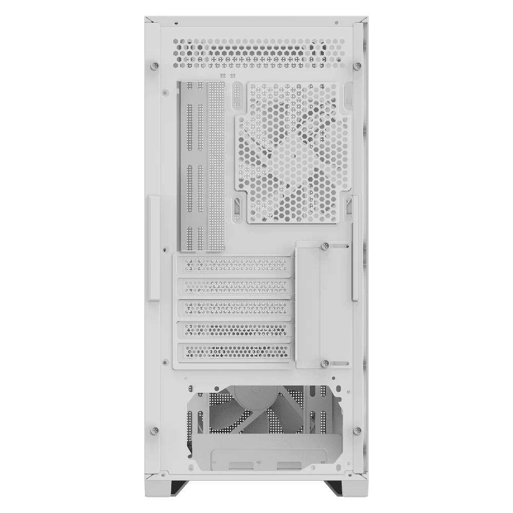 GIGABYTE C102 GLASS ICE Mid-Tower Case - M-ATX, White, 2x 120mm fan included 4 GIGABYTE C102 GLASS ICE Mid-Tower Case - M-ATX, White, 2x 120mm fan included - Ảnh 4