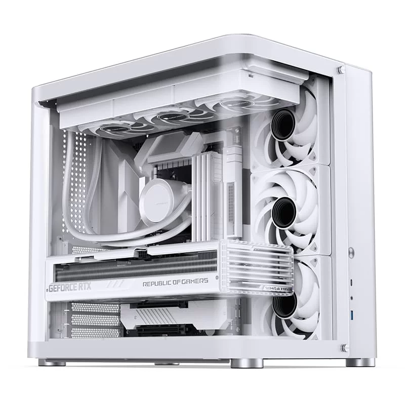 Jonsbo TK-2 White Mid Tower Case - Hyperboloid Glass Design, Mid-Tower, Support BTF MB + 360 AIO 14 Jonsbo TK-2 White Mid Tower Case - Hyperboloid Glass Design, Mid-Tower, Support BTF MB + 360 AIO - Ảnh 14