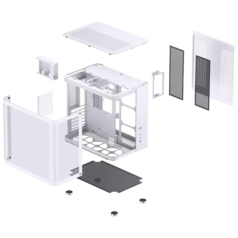 Jonsbo TK-2 White Mid Tower Case - Hyperboloid Glass Design, Mid-Tower, Support BTF MB + 360 AIO 5 Jonsbo TK-2 White Mid Tower Case - Hyperboloid Glass Design, Mid-Tower, Support BTF MB + 360 AIO - Ảnh 5