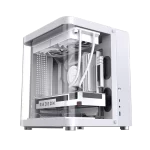 Jonsbo TK-1 White Micro ATX Mini Tower Case - Hyperboloid Glass Design, Support ATX power + 240 AIO