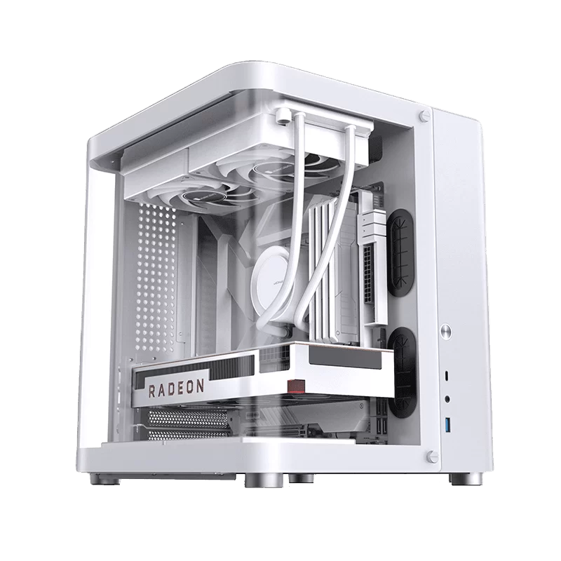 Jonsbo TK-1 White Micro ATX Mini Tower Case - Hyperboloid Glass Design, Support ATX power + 240 AIO 1 Jonsbo TK-1 White Micro ATX Mini Tower Case - Hyperboloid Glass Design, Support ATX power + 240 AIO
