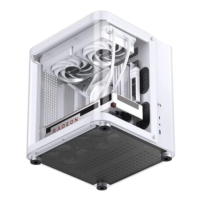 Jonsbo TK-1 White Micro ATX Mini Tower Case - Hyperboloid Glass Design, Support ATX power + 240 AIO 17 Jonsbo TK-1 White Micro ATX Mini Tower Case - Hyperboloid Glass Design, Support ATX power + 240 AIO - Ảnh 17
