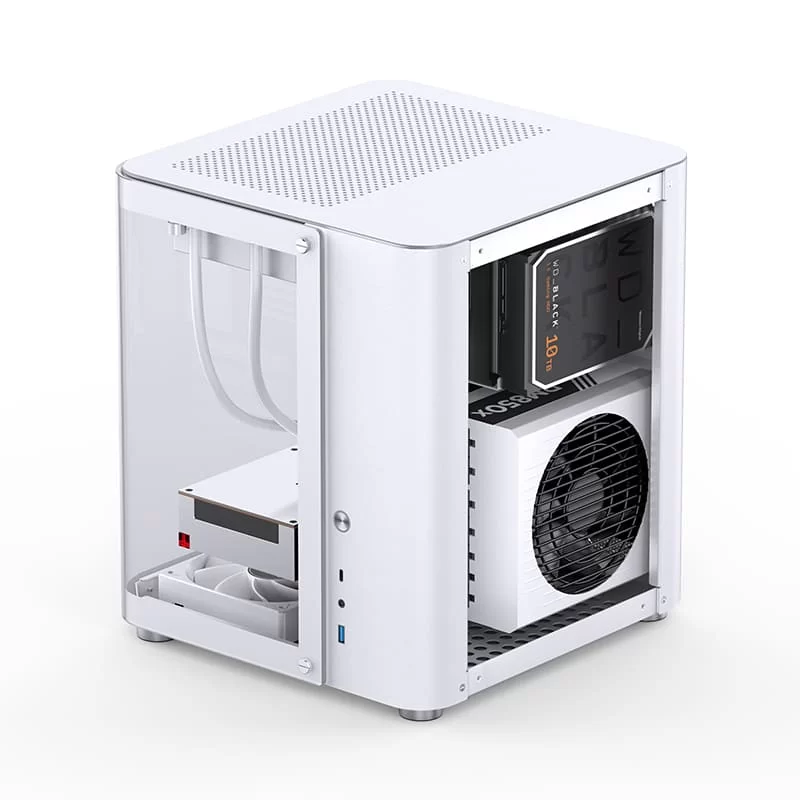 Jonsbo TK-1 White Micro ATX Mini Tower Case - Hyperboloid Glass Design, Support ATX power + 240 AIO 18 Jonsbo TK-1 White Micro ATX Mini Tower Case - Hyperboloid Glass Design, Support ATX power + 240 AIO - Ảnh 18