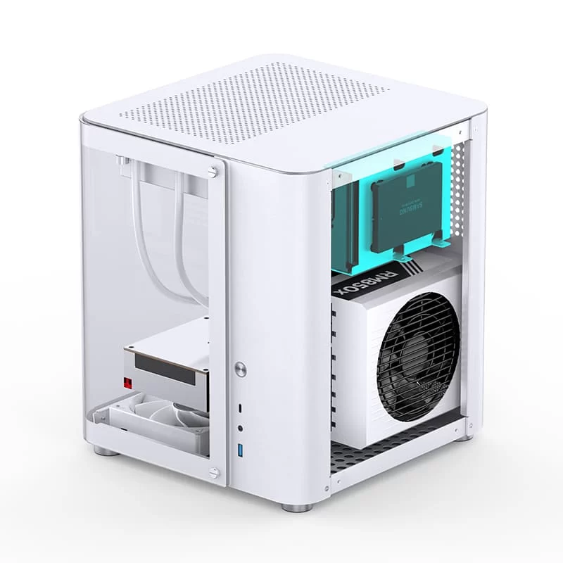 Jonsbo TK-1 White Micro ATX Mini Tower Case - Hyperboloid Glass Design, Support ATX power + 240 AIO 21 Jonsbo TK-1 White Micro ATX Mini Tower Case - Hyperboloid Glass Design, Support ATX power + 240 AIO - Ảnh 21