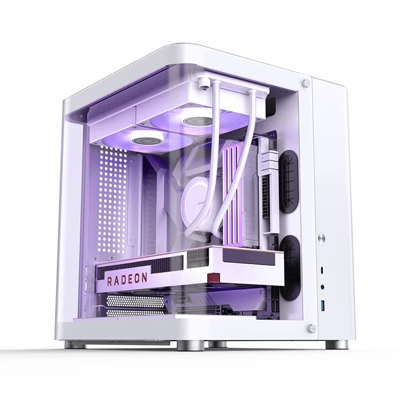 Jonsbo TK-1 White Micro ATX Mini Tower Case - Hyperboloid Glass Design, Support ATX power + 240 AIO 25 Jonsbo TK-1 White Micro ATX Mini Tower Case - Hyperboloid Glass Design, Support ATX power + 240 AIO - Ảnh 25