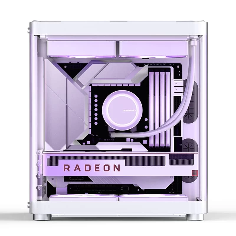 Jonsbo TK-1 White Micro ATX Mini Tower Case - Hyperboloid Glass Design, Support ATX power + 240 AIO 5 Jonsbo TK-1 White Micro ATX Mini Tower Case - Hyperboloid Glass Design, Support ATX power + 240 AIO - Ảnh 5