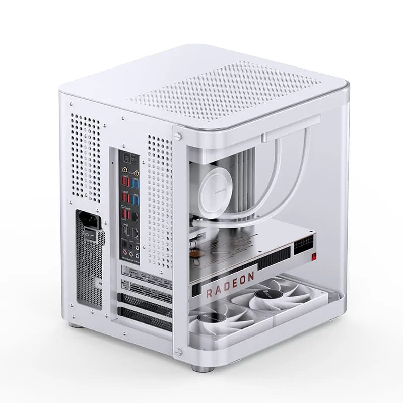 Jonsbo TK-1 White Micro ATX Mini Tower Case - Hyperboloid Glass Design, Support ATX power + 240 AIO 9 Jonsbo TK-1 White Micro ATX Mini Tower Case - Hyperboloid Glass Design, Support ATX power + 240 AIO - Ảnh 9