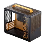 Jonsbo Z20 Black Orange Mini Case - Micro-ATX, Detachable Carrying handle, support 240 AIO
