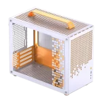 Jonsbo Z20 White Orange Mini Case - Micro-ATX, Detachable Carrying handle, support 240 AIO
