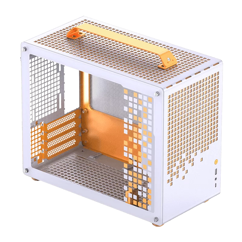 Jonsbo Z20 White Orange Mini Case - Micro-ATX, Detachable Carrying handle, support 240 AIO 1 Jonsbo Z20 White Orange Mini Case - Micro-ATX, Detachable Carrying handle, support 240 AIO