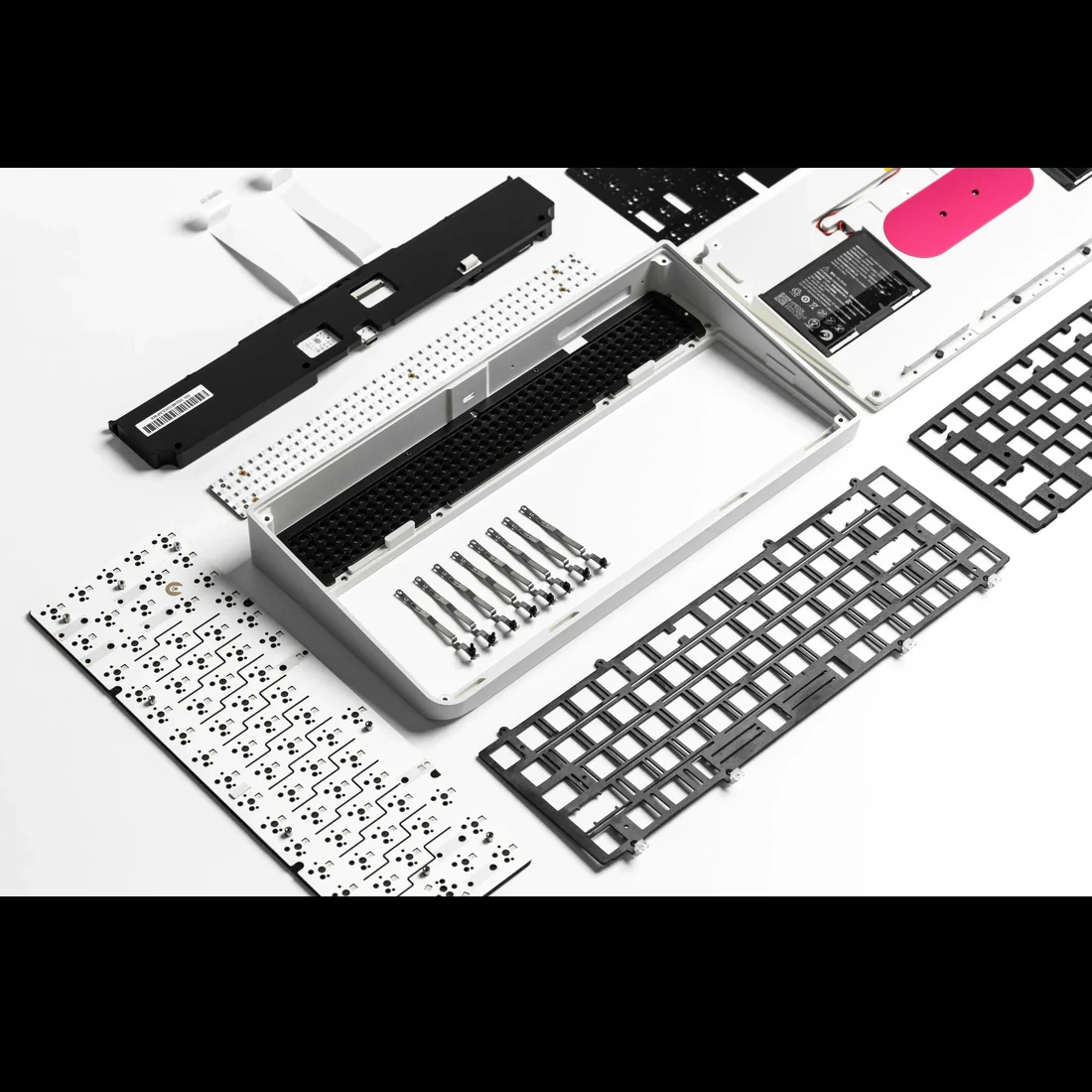 ANGRY MIAO AM 65 RGB Keyboard - Base Kit - Cloud White - 65%, Leaf Spring Mounting, 3 modes, 10000mAh battery, DIY LED Screen 11 ANGRY MIAO AM 65 RGB Keyboard - Base Kit - Cloud White - 65%, Leaf Spring Mounting, 3 modes, 10000mAh battery, DIY LED Screen - Ảnh 11