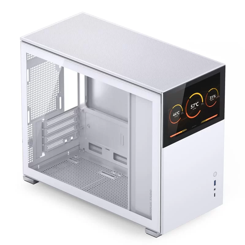Jonsbo D31 STD SCREEN White M-ATX Case - Sub HD-LCD Display 3 Jonsbo D31 STD SCREEN White M-ATX Case - Sub HD-LCD Display - Ảnh 3