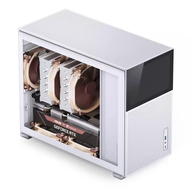 Jonsbo D31 MESH SCREEN White M-ATX Case - Sub HD-LCD Display 2 Jonsbo D31 MESH SCREEN White M-ATX Case - Sub HD-LCD Display - Ảnh 2