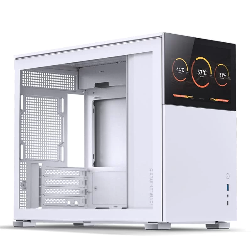 Jonsbo D31 STD SCREEN White M-ATX Case - Sub HD-LCD Display 4 Jonsbo D31 STD SCREEN White M-ATX Case - Sub HD-LCD Display - Ảnh 4