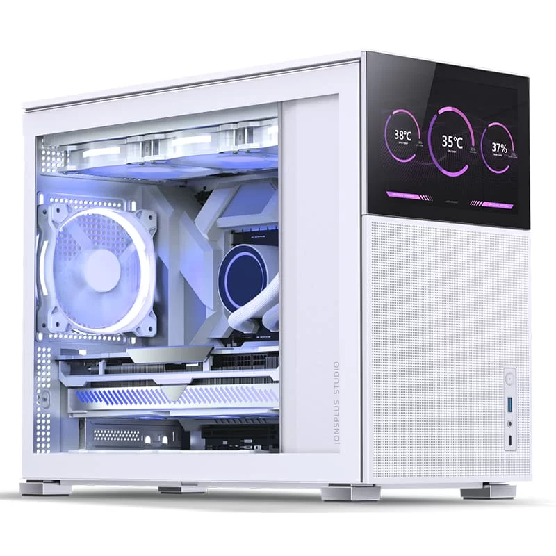 Jonsbo D31 MESH SCREEN White M-ATX Case - Sub HD-LCD Display 7 Jonsbo D31 MESH SCREEN White M-ATX Case - Sub HD-LCD Display - Ảnh 7