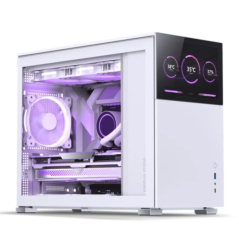 Jonsbo D31 STD SCREEN White M-ATX Case - Sub HD-LCD Display 11 Jonsbo D31 STD SCREEN White M-ATX Case - Sub HD-LCD Display - Ảnh 11