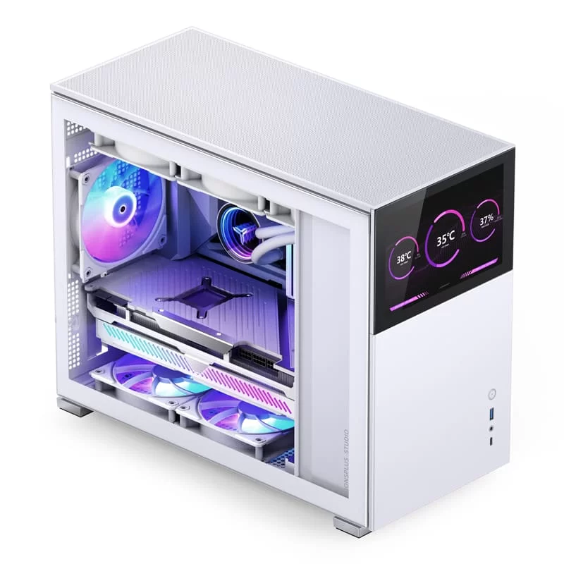 Jonsbo D31 STD SCREEN White M-ATX Case - Sub HD-LCD Display 16 Jonsbo D31 STD SCREEN White M-ATX Case - Sub HD-LCD Display - Ảnh 16