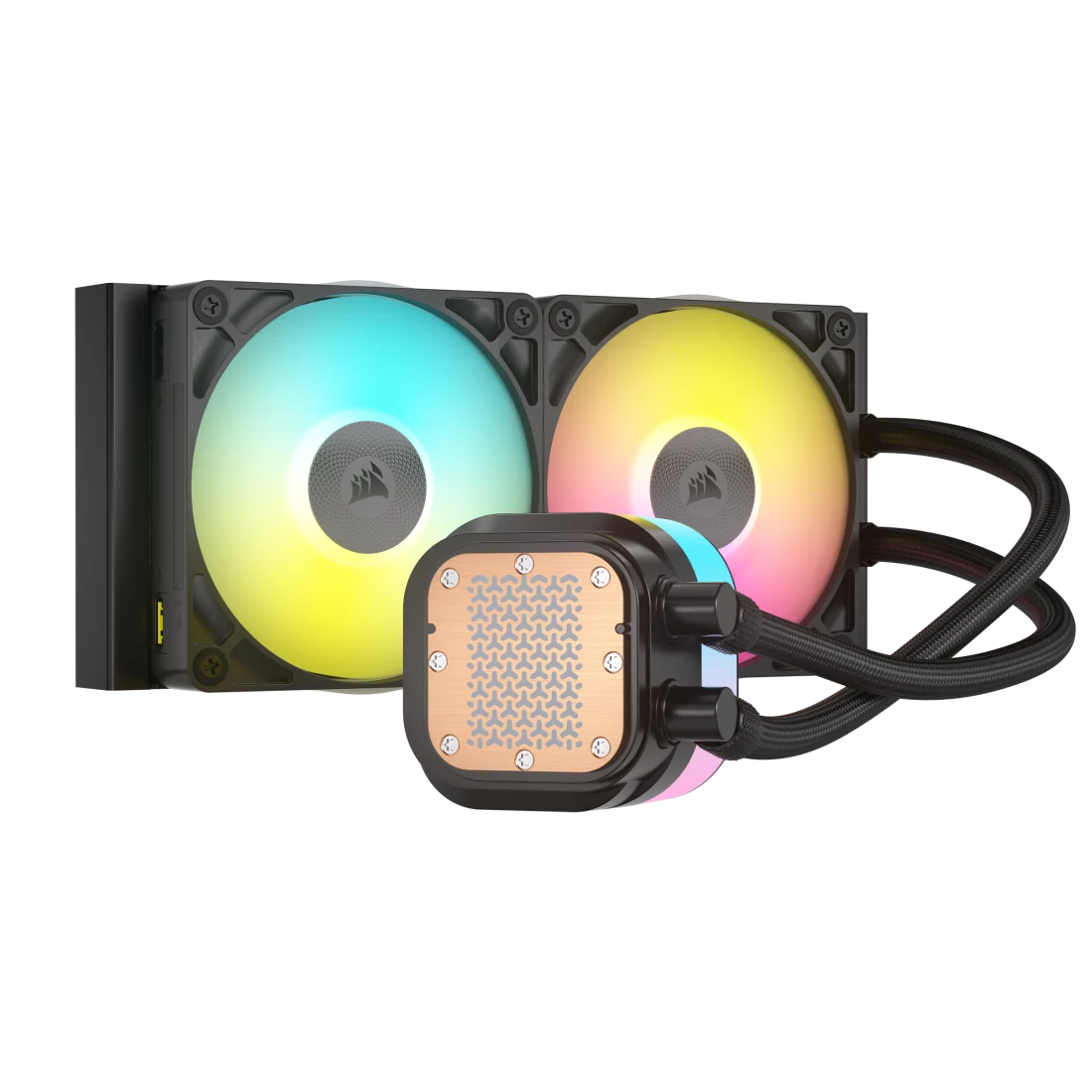 CORSAIR iCUE LINK TITAN 240 RX RGB AIO Liquid CPU Cooler (CW-9061016-WW) - Black, 240mm radiator, 2x 120mm RX120 RGB fans, iCUE LINK System Hub included 7 CORSAIR iCUE LINK TITAN 240 RX RGB AIO Liquid CPU Cooler (CW-9061016-WW) - Black, 240mm radiator, 2x 120mm RX120 RGB fans, iCUE LINK System Hub included - Ảnh 7