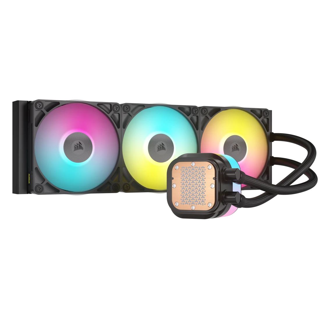 CORSAIR iCUE LINK TITAN 360 RX RGB AIO Liquid CPU Cooler (CW-9061018-WW) - Black, 360mm radiator, 3x 120mm RX120 RGB fans, iCUE LINK System Hub included 3 CORSAIR iCUE LINK TITAN 360 RX RGB AIO Liquid CPU Cooler (CW-9061018-WW) - Black, 360mm radiator, 3x 120mm RX120 RGB fans, iCUE LINK System Hub included - Ảnh 3