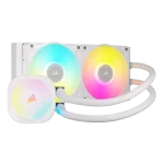 CORSAIR iCUE LINK TITAN 240 RX RGB AIO Liquid CPU Cooler (CW-9061020-WW) - White, 240mm radiator, 2x 120mm RX120 RGB fans, iCUE LINK System Hub included