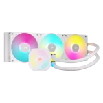 CORSAIR iCUE LINK TITAN 360 RX RGB AIO Liquid CPU Cooler (CW-9061021-WW) - White, 360mm radiator, 3x 120mm RX120 RGB fans, iCUE LINK System Hub included