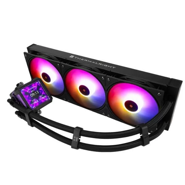 THERMALRIGHT Frozen Warframe Pro 360 ARGB Black AIO Liquid CPU Cooler - Black, 360mm Radiator, ARGB, AM5-LGA1700 compatible 4 THERMALRIGHT Frozen Warframe Pro 360 ARGB Black AIO Liquid CPU Cooler - Black, 360mm Radiator, ARGB, AM5-LGA1700 compatible - Ảnh 4