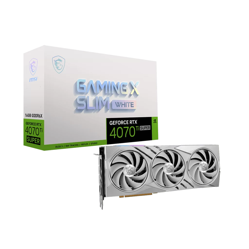 MSI GeForce RTX 4070Ti SUPER 16G GAMING X SLIM WHITE Graphics Card