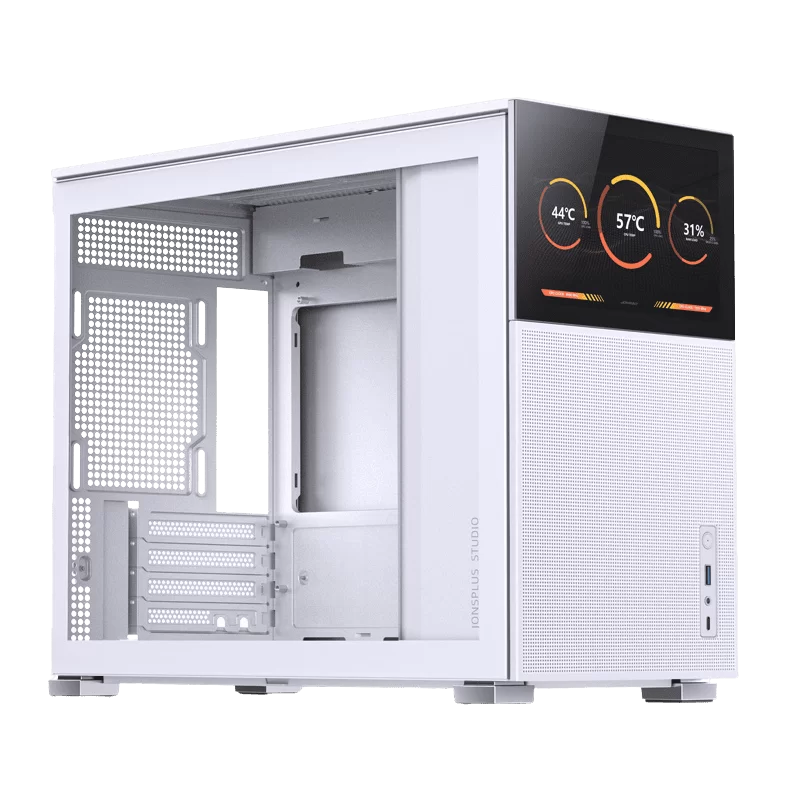 Jonsbo D31 MESH SCREEN White M-ATX Case - Sub HD-LCD Display 1 Jonsbo D31 MESH SCREEN White M-ATX Case - Sub HD-LCD Display