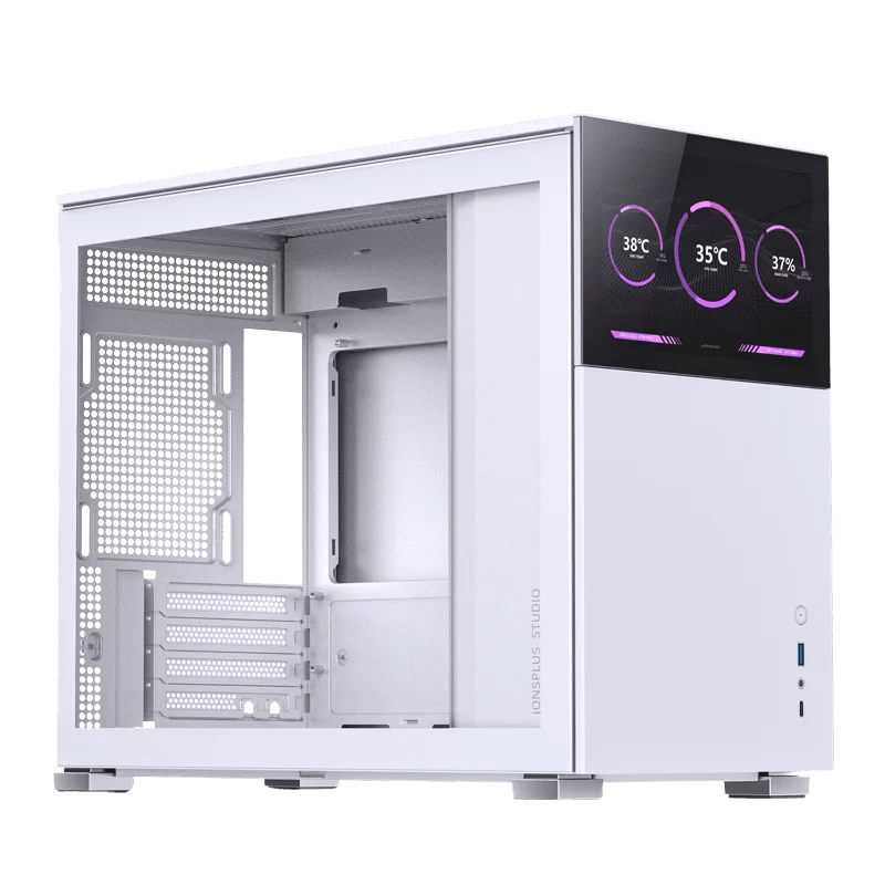 Jonsbo D31 STD SCREEN White M-ATX Case - Sub HD-LCD Display 1 Jonsbo D31 STD SCREEN White M-ATX Case - Sub HD-LCD Display