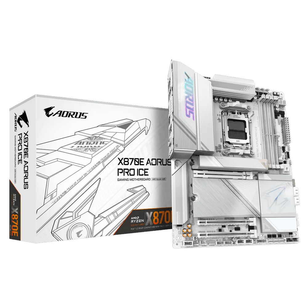 GIGABYTE X870E AORUS PRO ICE Mainboard 1 GIGABYTE X870E AORUS PRO ICE Mainboard