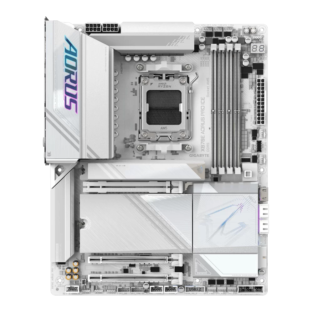 GIGABYTE X870E AORUS PRO ICE Mainboard 2 GIGABYTE X870E AORUS PRO ICE Mainboard - Ảnh 2