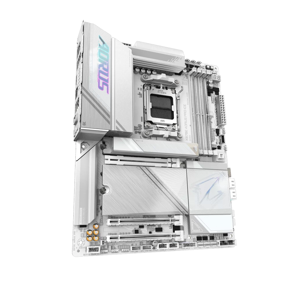 GIGABYTE X870E AORUS PRO ICE Mainboard 3 GIGABYTE X870E AORUS PRO ICE Mainboard - Ảnh 3