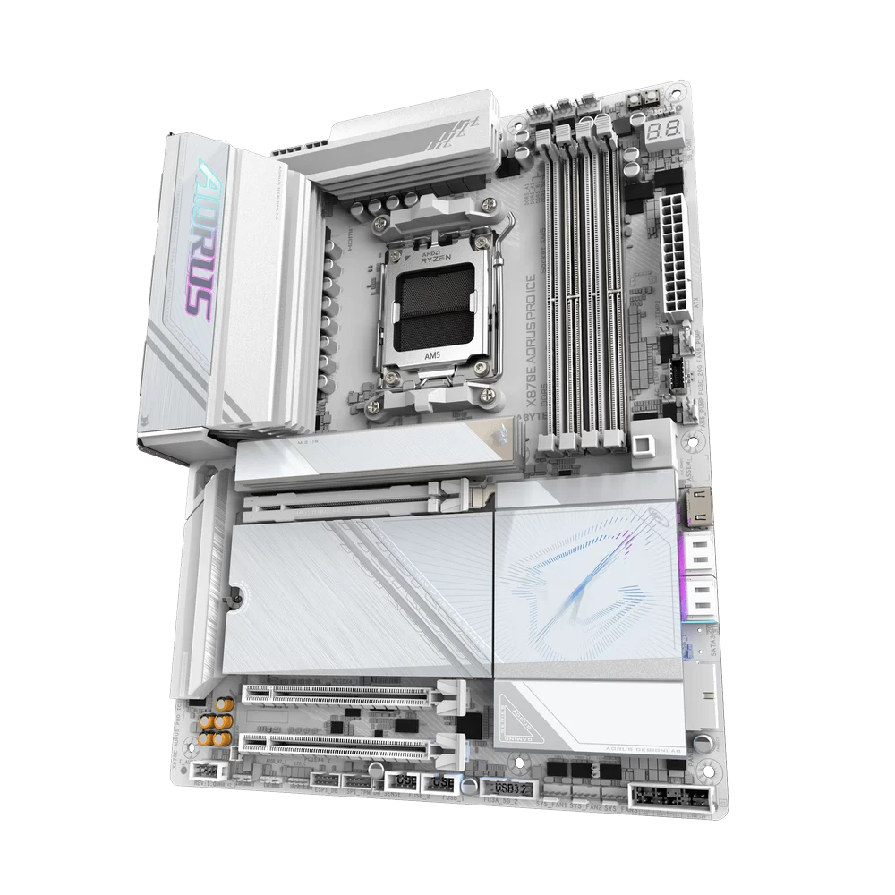 GIGABYTE X870E AORUS PRO ICE Mainboard 4 GIGABYTE X870E AORUS PRO ICE Mainboard - Ảnh 4