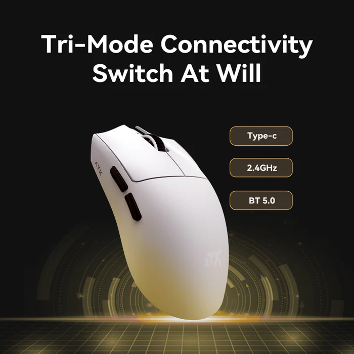 ATK Blazing Sky X1 Ultra Gaming Mouse - 3 modes, Omron Optical Microswitches, PAW3950Ultra Sensor, Wireless 8000Hz, 500mAh, 54g 100% Teflon Feet 3 ATK Blazing Sky X1 Ultra Gaming Mouse - 3 modes, Omron Optical Microswitches, PAW3950Ultra Sensor, Wireless 8000Hz, 500mAh, 54g 100% Teflon Feet - Ảnh 3