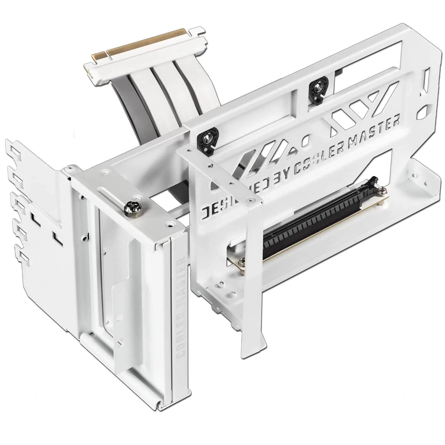 Cooler Master Universal Vertical Graphics Card Holder Kit V3 White - White, Premium Riser Cable PCI-E 4.0 x16-165mm 3 Cooler Master Universal Vertical Graphics Card Holder Kit V3 White - White, Premium Riser Cable PCI-E 4.0 x16-165mm - Ảnh 3