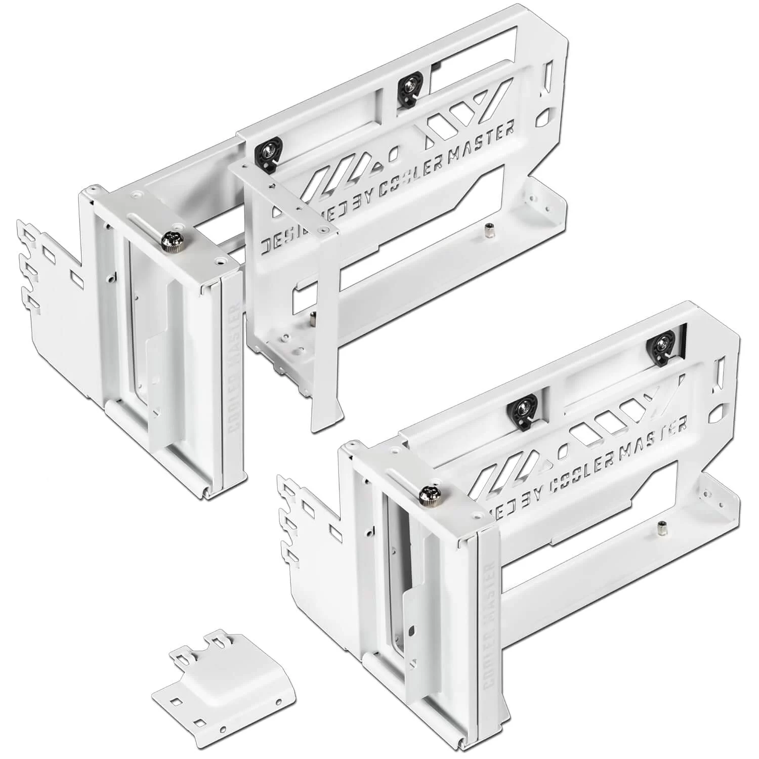 Cooler Master Universal Vertical Graphics Card Holder Kit V3 White - White, Premium Riser Cable PCI-E 4.0 x16-165mm 4 Cooler Master Universal Vertical Graphics Card Holder Kit V3 White - White, Premium Riser Cable PCI-E 4.0 x16-165mm - Ảnh 4