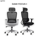 Gami Focus V1 Ergonomic Chair - FluidMotion System, ngả lưng 128 độ, Lưới Krall + Roth, đệm AirFlow Foam, tựa đầu 2DComfort, kê tay 2D