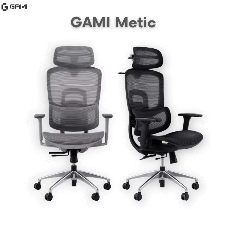 Gami Metic Ergonomic Chair - FluidMotion System, ngả lưng 130 độ, Lưới Krall + Roth, tựa đầu HeadFlex 8D, kê tay 3D 1 Gami Metic Ergonomic Chair - FluidMotion System, ngả lưng 130 độ, Lưới Krall + Roth, tựa đầu HeadFlex 8D, kê tay 3D